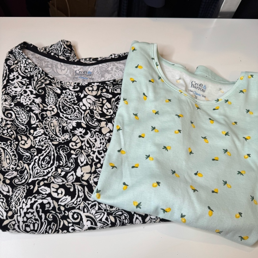 Croft & Barrow Perfect tees lot of 2 size 2X